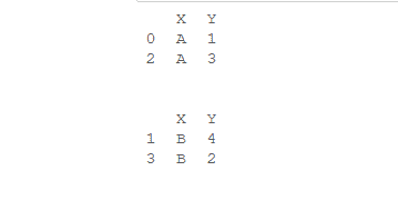 show data group by column x-1