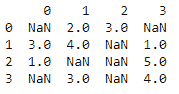 dataframe with NaN values