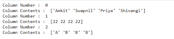 iterate over columns in dataframe-5